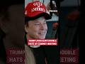 TRUMP: "Elon, I love the double hat." ELON: "They say I wear a lot of hats."