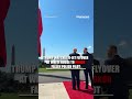 WATCH: Trump views eight-jet flyover in honor of fallen Polish pilot #shorts