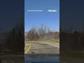 NEW: A driver was arrested after police chase ended with his car flying into a pond #police #short