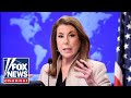 State Department spokesperson Tammy Bruce holds a briefing
