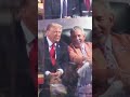 Trump was spotted chatting with New York Knicks and Madison Square Garden owner