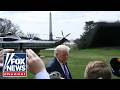 Trump speaks before boarding Marine One for Joint Base Andrews