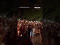REMEMBERING HIS LEGACY: Mourners sing "Amazing Grace" during a tribute to Charlie Kirk #shorts #usa