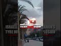 Israeli strike hits Lebanon's Tyre with MASSIVE explosion #shorts #world #Iran #strikes