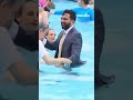 Mamdani jumps into city pool wearing FULL SUIT #shorts #us #news #Mamdani #politics