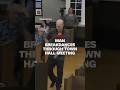 Man breakdances, backspins, talks about taxes at town hall then moonwalks away