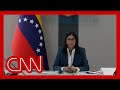 Venezuela VP demands 'immediate release' of Maduro and his wife