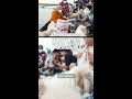 Temple dogs follow this monk every morning