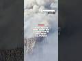 Heavy smoke rises from the Canyon Fire in southern California