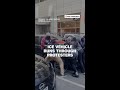 ICE vehicle runs through protesters