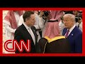CEOs, including Elon Musk and Jeff Bezos, with Donald Trump in Saudi Arabia