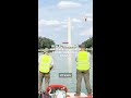 Reflecting Pool water still green from 'residual algae'
