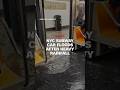 NYC subway car floods after heavy rainfall