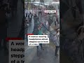 Woman narrowly avoids train in Turkey