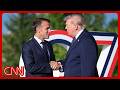 Macrons greet Trump at Versailles