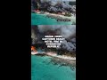 Drone video captures beach hotel fire in Dominican Republic